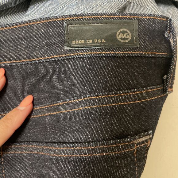 AG Adriano Goldschmied Stevie Roll Up Jean Womens 29R Slim Straight Cropped Dark - Picture 11 of 12